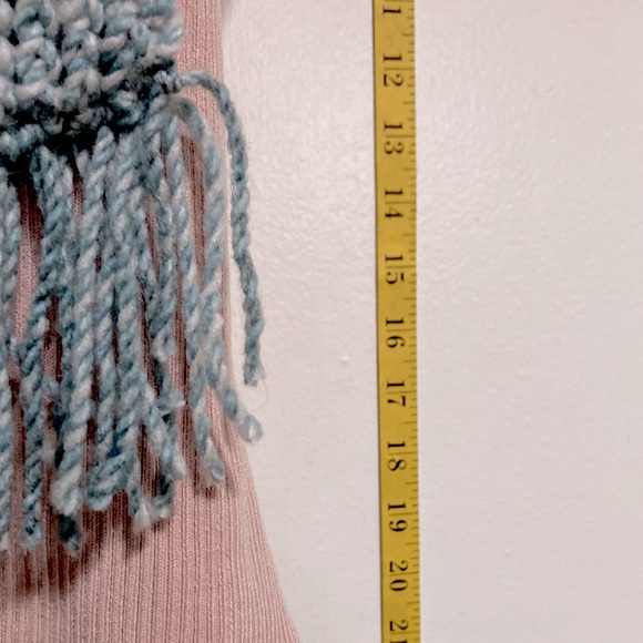 Teal Ombre Child  Super Soft Double Thick Fringed Scarf 46 x 4 inches - Picture 7 of 12